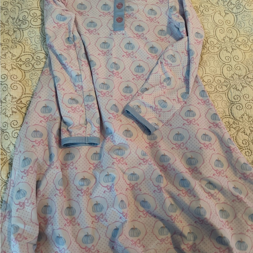 Kids Blue and Pink Pumpkin Nightgown